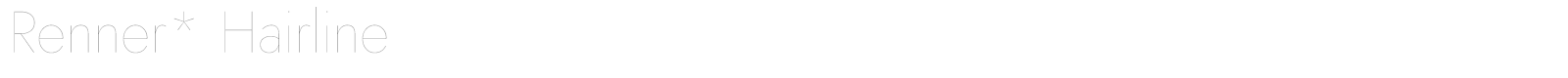Renner* font preview